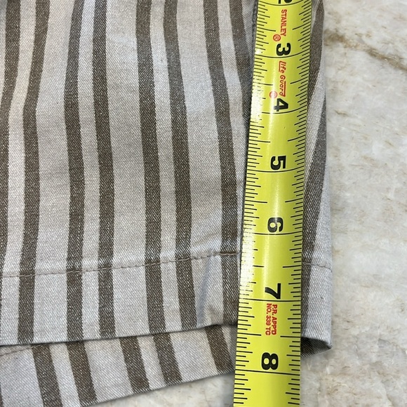 Ruff Hewn | Pleated Bermuda Shorts | Grey/Beige Stripes | Men’s 36 Wiast - Picture 5 of 11